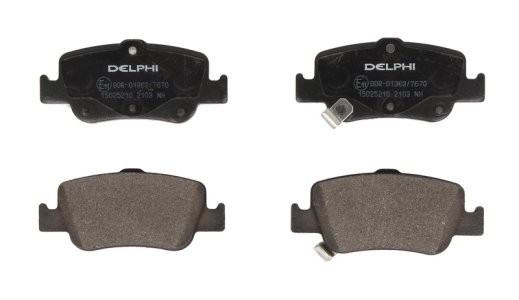 Set plăcuțe frână spate, DELPHI , pentru: TOYOTA AURIS, COROLLA, VERSO 1.2-2.2D 10.06-08.19 3