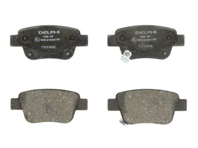 Set plăcuțe frână spate, DELPHI , pentru: TOYOTA AVENSIS, COROLLA VERSO, PREVIA, PREVIA III 1.6-3.5 03.03- 3