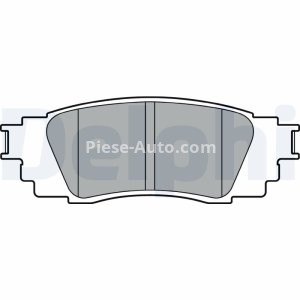 Set plăcuțe frână spate, DELPHI , pentru: TOYOTA C-HR, YARIS CROSS 1.2-2.0 10.16-