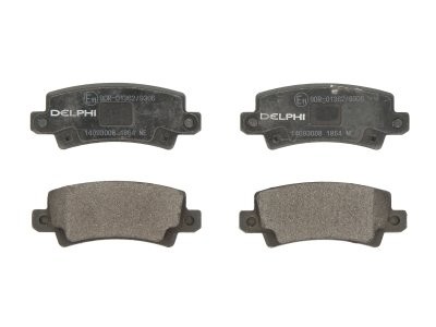 Set plăcuțe frână spate, DELPHI , pentru: TOYOTA COROLLA, COROLLA VERSO 1.4-2.0D 01.01-03.08 3