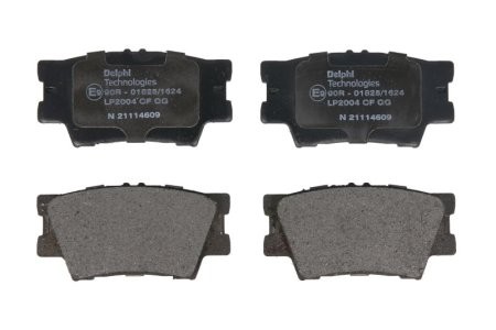 Set plăcuțe frână spate, DELPHI , pentru: VOLVO 340-360; LEXUS ES, HS; PONTIAC VIBE; TOYOTA AVALON, CAMRY, MARK X ZIO I, RAV 4 III, RAV 4 IV 1.8-3.5 08.84-