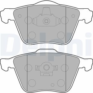 Set plăcuțe frână față, DELPHI , pentru: VOLVO S80 II, V70 III, XC70 II, XC90 I 1.6D-4.4 06.02-12.16 3