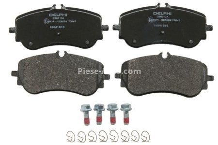 Set plăcuțe frână spate, DELPHI (cu un tampon de amortizare), pentru: VW AMAROK, CRAFTER, GRAND CALIFORNIA CAMPER 2.0-Electric 09.10-