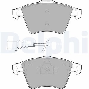 Set plăcuțe frână față, DELPHI (cu un tampon de amortizare), pentru: VW TOUAREG 2.5D-6.0 10.02-05.10 1