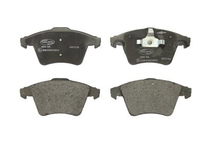 Set plăcuțe frână față, DELPHI , pentru: VW CALIFORNIA T5 CAMPER, MULTIVAN T5, TRANSPORTER T5 1.9D-3.2 04.03-08.15