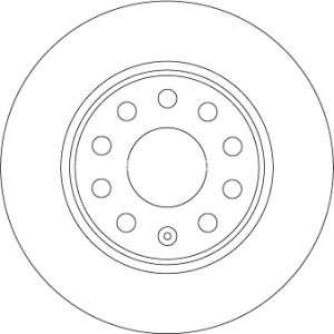 Disc frână TRW ,spate, pentru: AUDI Q2; SEAT ATECA, LEON, LEON SC, LEON ST; SKODA KAROQ, OCTAVIA II, OCTAVIA III, OCTAVIA IV, SUPERB II; VW GOLF VI, GOLF VII, TAOS 1.0-2.0D 02.04- 1
