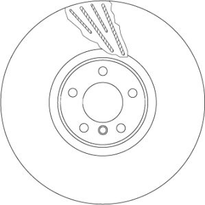 Disc frână TRW din doua piese ,față, dreapta pentru: BMW X5 (E70), X5 (F15, F85), X6 (E71, E72), X6 (F16, F86) 3.0D/4.4/4.4H 10.07-07.19 3