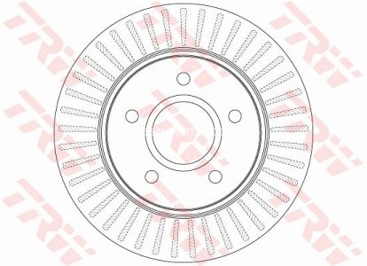 Disc frână TRW ,față, pentru: CHRYSLER GRAND VOYAGER V, VOYAGER V; DODGE JOURNEY; FIAT FREEMONT 2.0D-3.8 10.07- 3