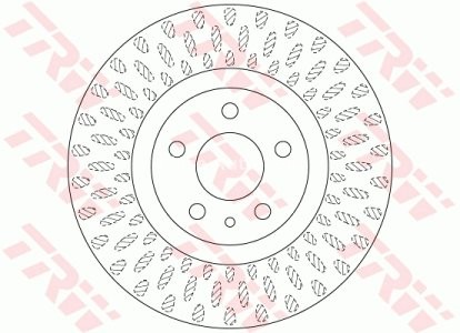 Disc frână TRW ,față, pentru: FIAT 500L 0.9-1.6D 09.12- 3