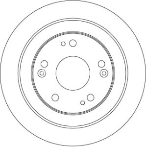 Disc frână TRW ,spate, pentru: HONDA CIVIC IX 1.4-2.2D 02.12-12.16 3