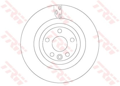Disc frână TRW ,spate, pentru: JAGUAR F-PACE, I-PACE; LAND ROVER DISCOVERY SPORT, RANGE ROVER VELAR 1.5H-Electric 09.14-