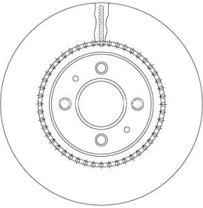 Disc frână TRW ,față, pentru: KIA RIO III, RIO IV, STONIC 1.0-1.4D 06.11-
