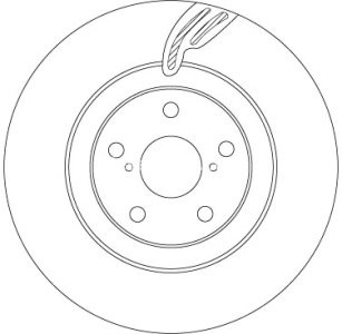 Disc frână TRW ,față, dreapta pentru: LEXUS GS, IS II, IS III, RC; TOYOTA MARK X II 2.0-4.6 04.05- 3