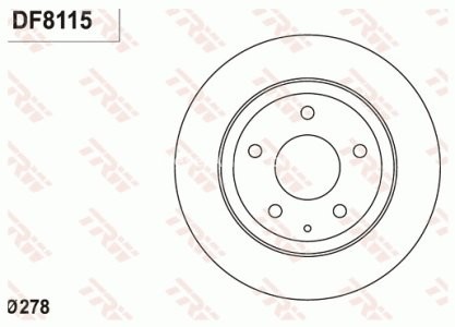 Disc frână TRW ,spate, pentru: MAZDA 6, 6/KOMBI 2.0/2.2D/2.5 08.12- 3