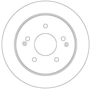 Disc frână TRW ,spate, pentru: SSANGYONG ACTYON II, ACTYON SPORTS I, ACTYON SPORTS II, KORANDO 2.0-2.2D 11.10- 3