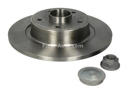 Disc frână ATE, spate, cu rulment (cu inel ABS) pentru: RENAULT GRAND SCENIC II, LAGUNA II, LATITUDE 1.6-3.0 03.01-