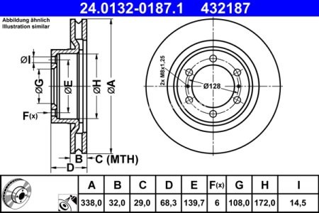 Disc frână ATE, față, pentru: LEXUS GX; TOYOTA 4 RUNNER V, LAND CRUISER, LAND CRUISER PRADO 2.7-4.6 08.09- 3