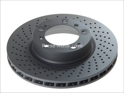 Disc frână ATE, față, stânga (modelat / puternic carbonatat) se potrivește: PORSCHE 911, 911 TARGA, BOXSTER, BOXSTER SPYDER, CAYMAN 2.9-3.8 08.97-06.13