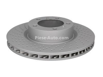 Disc frână ATE, față, stânga (modelat / puternic carbonatat) se potrivește: PORSCHE 718 BOXSTER, 718 CAYMAN, 911, 911 TARGA, BOXSTER, CAYMAN 2.0-3.6 06.08-