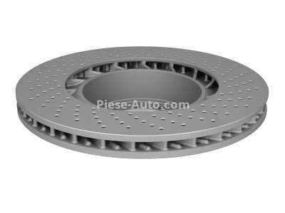 Disc frână ATE, față, stânga (modelat / puternic carbonatat) se potrivește: PORSCHE 718 BOXSTER, 718 CAYMAN, 911, 911 TARGA, BOXSTER, CAYMAN 2.0-3.6 06.08-