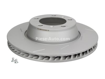 Disc frână ATE, spate, stânga (modelat / puternic carbonatat) se potrivește: PORSCHE PANAMERA, PANAMERA SPORT TURISMO 2.9-4.8 07.09-