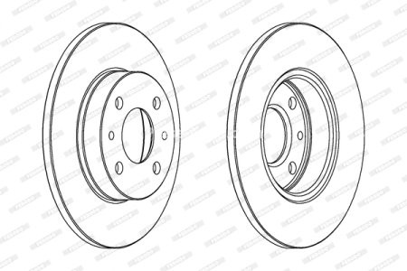 Set discuri frână FERODO (2 buc.) față / spate, se potrivește: ALFA ROMEO 145, 146, 155, 33; BUICK CENTURY; FIAT 500, 500 C 0.7-Electric 06.74- 3