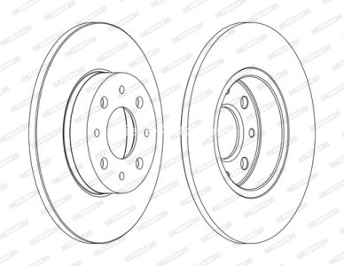 Set discuri frână FERODO (2 buc.) spate, se potrivește: ALFA ROMEO MITO 0.9-1.6D 08.08-10.18 3