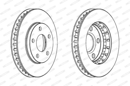 Set discuri frână FERODO (2 buc.) față, se potrivește: BUICK CENTURY, LESABRE, PARK AVENUE, REGAL; CADILLAC DEVILLE, ELDORADO, FLEETWOOD, SEVILLE, SEVILLE II 2.2-5.7D 04.78- 3