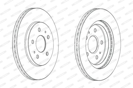 Set discuri frână FERODO (2 buc) cu rulment față, se potrivește: DAIHATSU TERIOS; TOYOTA RUSH 1.5 03.06-
