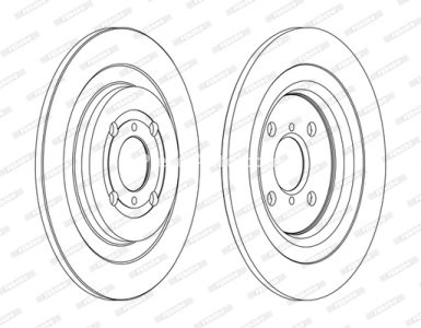 Set discuri frână FERODO (2 buc.) spate, se potrivește: DAIHATSU CHARADE VIII; TOYOTA YARIS, YARIS/HATCHBACK 1.0-1.8 08.05-