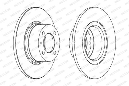 Set discuri frână FERODO (2 buc.) față, se potrivește: LADA 1200-1500, 1200-1600, NOVA, TOSCANA 1.2-1.7 01.70-05.12