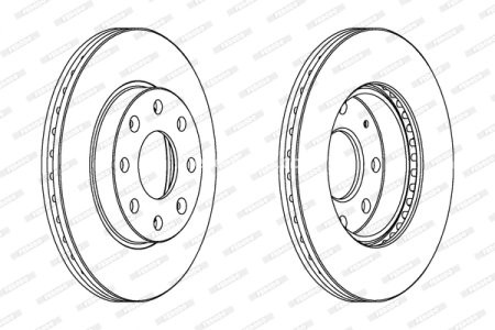 Set discuri frână FERODO (2 buc.) față, se potrivește: CHEVROLET AVEO, AVEO / KALOS, LANOS, SPARK; DAEWOO KALOS, LACETTI, LANOS, NEXIA; DODGE NEON II 1.0-Electric 03.93- 3