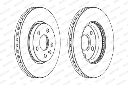 Set discuri frână FERODO (2 buc.) față, se potrivește: CHEVROLET AVEO, BOLT, CRUZE, VOLT; OPEL ASTRA J, ASTRA J GTC 1.2-Electric 05.09-