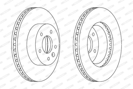 Set discuri frână FERODO (2 buc.) față, se potrivește: CHEVROLET CAPTIVA; OPEL ANTARA A 2.0D-3.2 06.06- 3