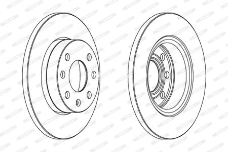 Set discuri frână FERODO (2 buc.) față, se potrivește: CHEVROLET CORSA; OPEL ASCONA C, ASTRA F, ASTRA F CLASSIC, ASTRA F/KOMBI, CORSA A, CORSA A TR 1.0-1.8 08.79-01.05 3