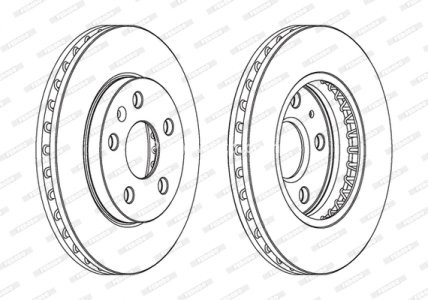 Set discuri frână FERODO (2 buc.) față, se potrivește: CHEVROLET MALIBU; OPEL INSIGNIA A, INSIGNIA A COUNTRY; SAAB 9-5 1.4-2.8 07.08- 3