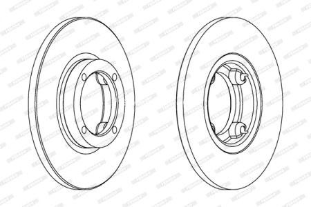 Set discuri frână FERODO (2 buc.) față, se potrivește: CHEVROLET MATIZ, SPARK; DAEWOO MATIZ; FSO MATIZ 0.8-1.0LPG 09.98-
