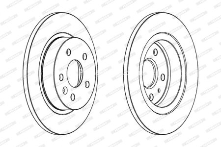 Set discuri frână FERODO (2 buc.) spate, se potrivește: CHEVROLET AVEO, CRUZE, TRAX; OPEL ASTRA J, ASTRA J GTC, MOKKA / MOKKA X 1.3D-2.0D 05.09- 3