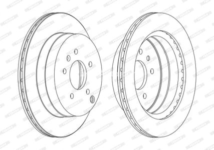 Set discuri frână FERODO (2 buc.) spate, se potrivește: CHEVROLET CAPTIVA, EQUINOX, LACETTI; OPEL ANTARA A 1.4-3.4 04.03-
