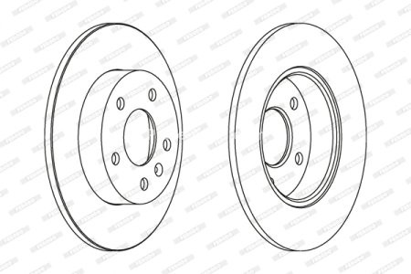 Set discuri frână FERODO (2 buc.) spate, se potrivește: CHEVROLET ZAFIRA; LEXUS LS; OPEL ASTRA G, ASTRA G/KOMBI, ASTRA H, ASTRA H CLASSIC, ASTRA H GTC, ASTRA H/KOMBI, COMBO TOUR 1.2-4.3 12.94- 2