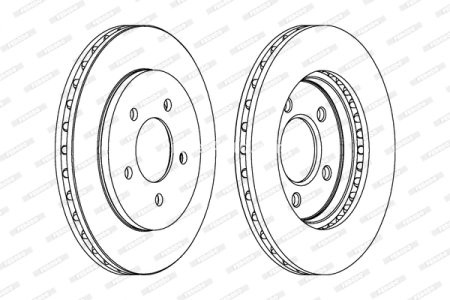 Set discuri frână FERODO (2 buc.) față, se potrivește: CHRYSLER CARAVAN, GRAND VOYAGER III, VOYAGER III; DODGE CARAVAN; PLYMOUTH VOYAGER 2.0-3.8 01.95-03.01 3