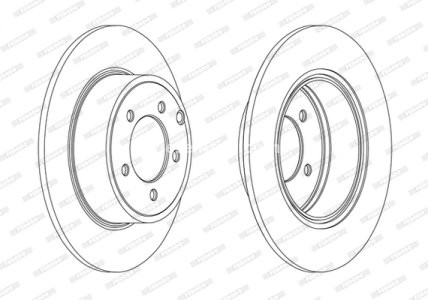 Set discuri frână FERODO (2 buc.) spate, se potrivește: CHRYSLER 200, SEBRING; DODGE CALIBER; JEEP COMPASS, PATRIOT; MITSUBISHI LANCER VIII, OUTLANDER II 1.8-3.6ALK 06.06-