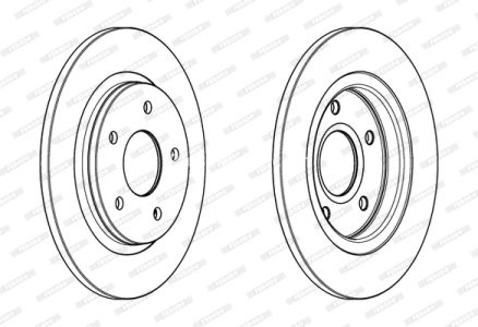 Set discuri frână FERODO (2 buc.) spate, se potrivește: CHRYSLER GRAND VOYAGER V, VOYAGER V; DODGE GRAND, JOURNEY; FIAT FREEMONT; VW ROUTAN 2.0D-4.0 10.07-