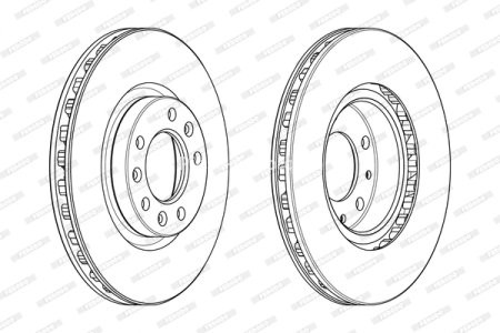 Disc frână FERODO, față, se potrivește: CITROEN BERLINGO, BERLINGO/MINIVAN, C4 GRAND PICASSO II, C4 PICASSO II, C4 SPACETOURER, GRAND C4 SPACETOURER, SPACETOURER 1.2-Electric 02.13- 3