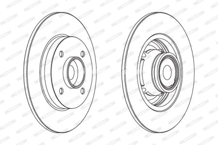 Disc frână FERODO, spate, (cu inel ABS) se potrivește: DS DS 3; CITROEN C3 AIRCROSS II, C3 II, C3 III, C3 PICASSO, C4, C4 CACTUS, C4 I, C4 II, DS3; OPEL CROSSLAND X /LAND 1.2-2.0D 08.00- 3