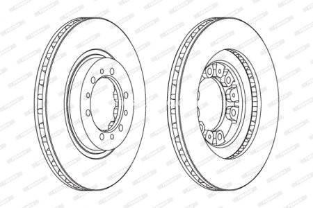 Set discuri frână FERODO (2 buc.) față, se potrivește: CITROEN XANTIA; MITSUBISHI L200, PAJERO CLASSIC, PAJERO II, PAJERO SPORT, PAJERO SPORT I 2.0-3.5 12.90- 3