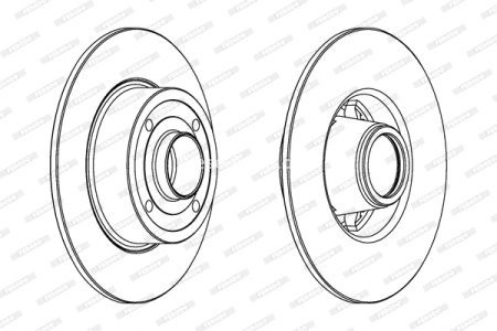 Disc frână FERODO, spate, (fără inel ABS) se potrivește: DACIA SANDERO II; NISSAN NOTE; RENAULT CLIO III, CLIO III/HATCHBACK, MEGANE I 1.2-2.0 03.99- 3