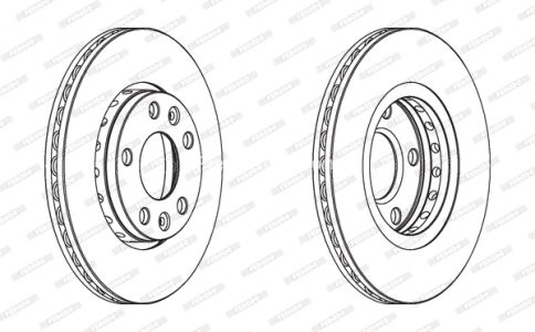 Set discuri frână FERODO (2 buc.) față, se potrivește: DACIA DUSTER, DUSTER/SUV; NISSAN TERRANO; RENAULT ARKANA I, CAPTUR II, DUSTER, FLUENCE, GRAND SCENIC III 1.0-Electric 10.07-