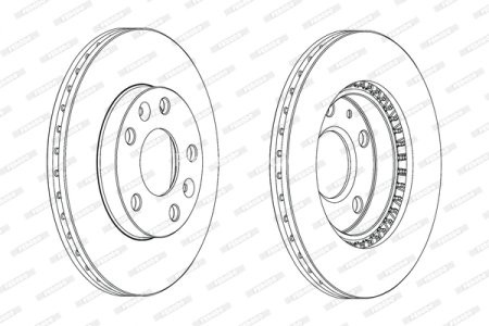 Set discuri frână FERODO (2 buc.) față, se potrivește: DACIA DUSTER, DUSTER/SUV; RENAULT DUSTER, KAPTUR, MEGANE IV 1.0-1.6LPG 04.10- 3