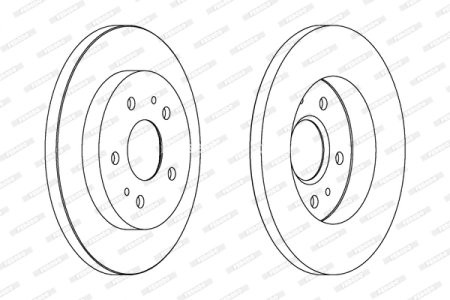 Set discuri frână FERODO (2 buc.) față, se potrivește: DAEWOO MUSSO; DAIHATSU TERIOS; HONDA PRELUDE V; TOYOTA CAMI 1.3-3.2 10.96-